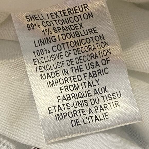 Milly of New York Geometric Print Blue Brown White Size 4 Pockets US… - Picture 9 of 9